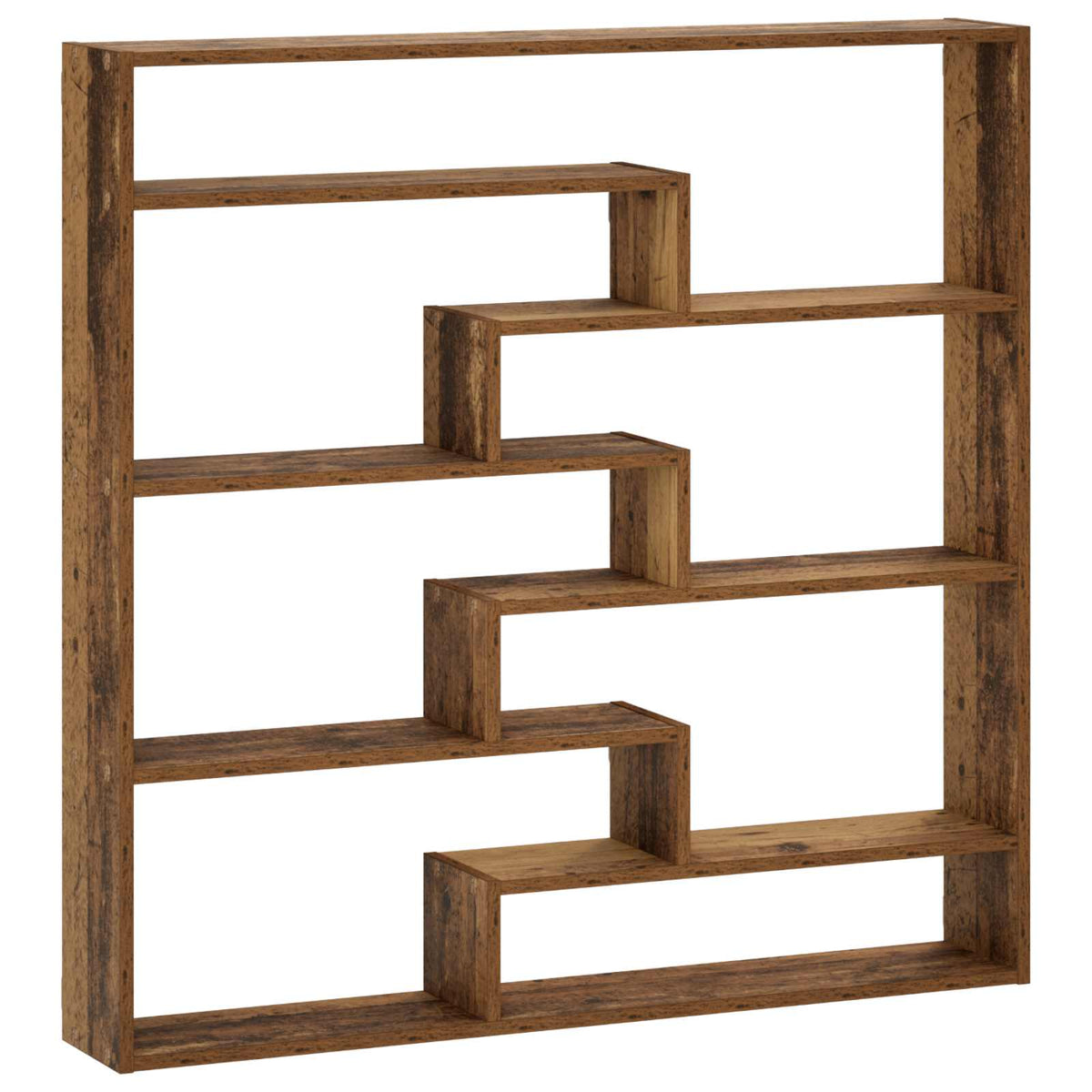 vidaXL Wall Shelf Old Wood 103 x 17 x 102 cm Engineered Wood 2
