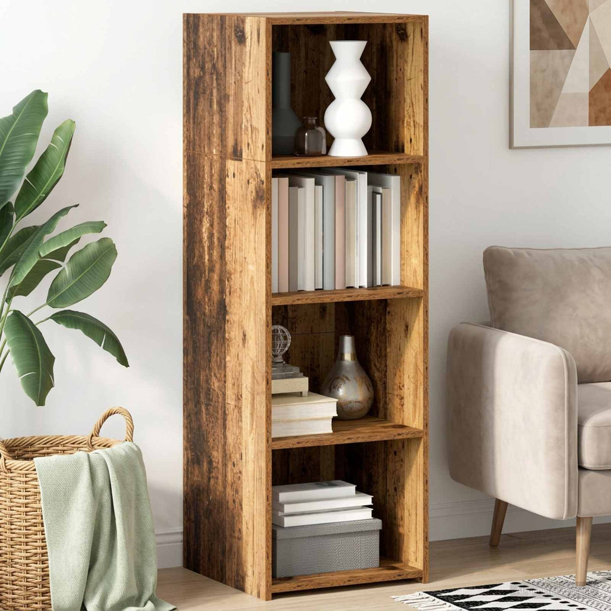Highboard 40x41x124 cm Engineered Wood Old wood