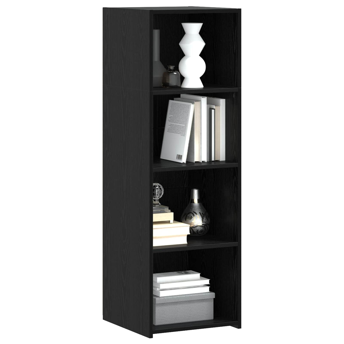 vidaXL Highboard Black Oak 40 x 41 x 124 cm Engineered Wood 3
