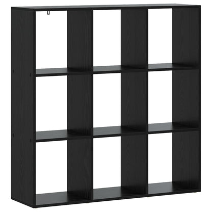 vidaXL Book Cabinet 102 x 29 x 103.5 cm Engineered Wood Black Oak 2