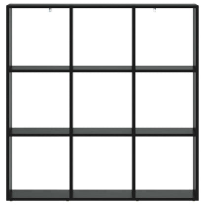 vidaXL Book Cabinet 102 x 29 x 103.5 cm Engineered Wood Black Oak 5