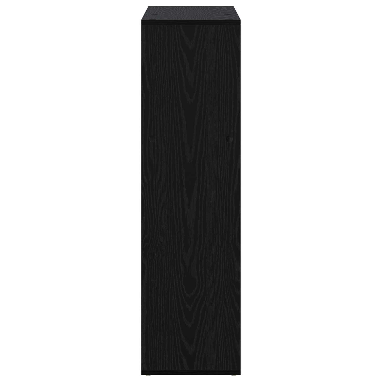 vidaXL Book Cabinet 102 x 29 x 103.5 cm Engineered Wood Black Oak 6