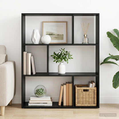 Book Cabinet Engineered Wood Width 102 cm Black oak