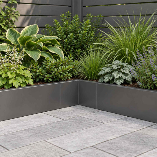 vidaXL Retaining Wall 50 x 50 x 40 cm Steel Black 1