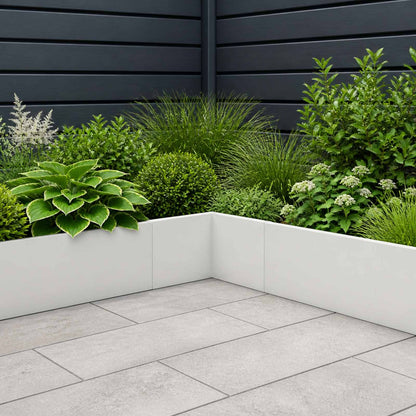 Retaining Wall Steel corner White