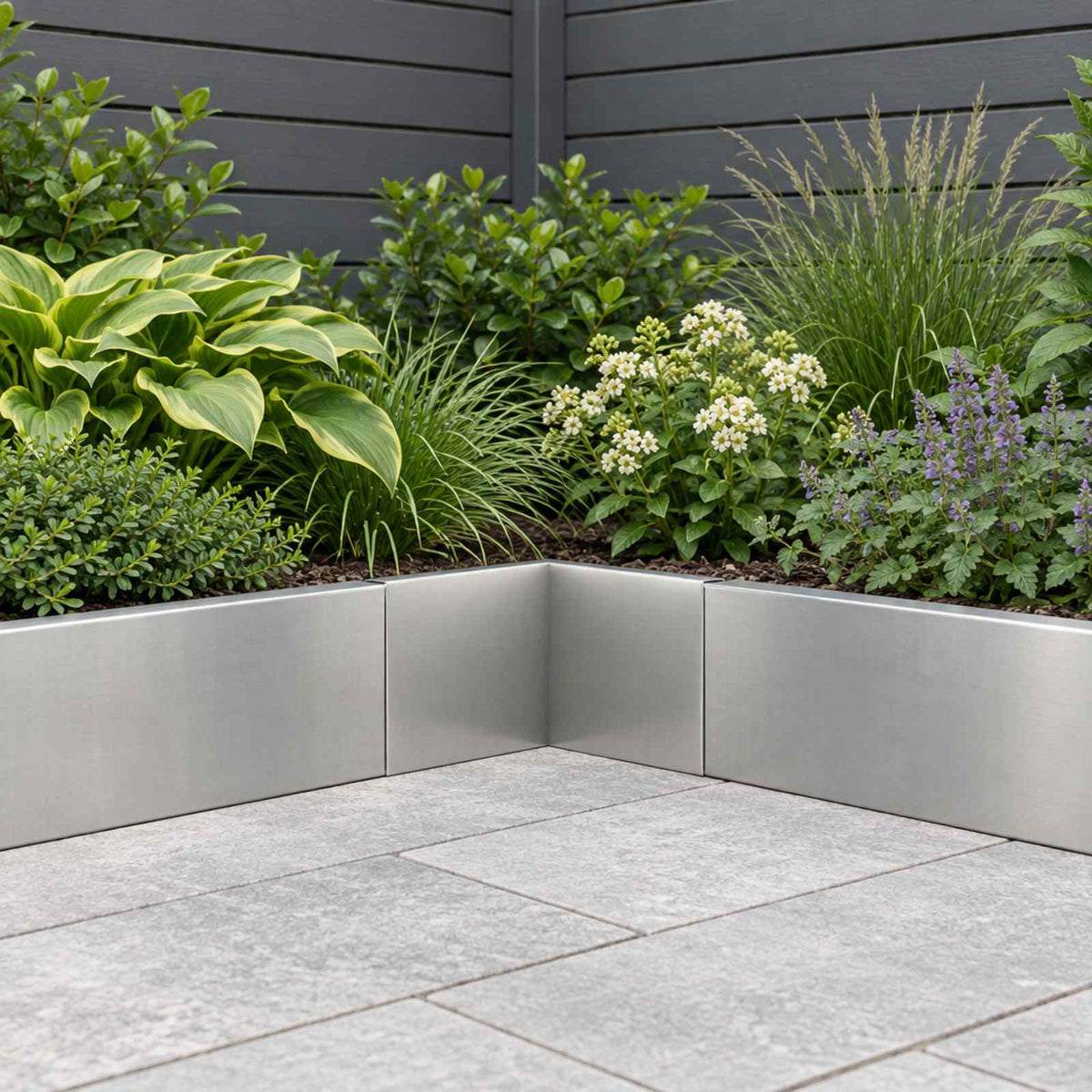 Retaining Wall Galvanised Steel Silver