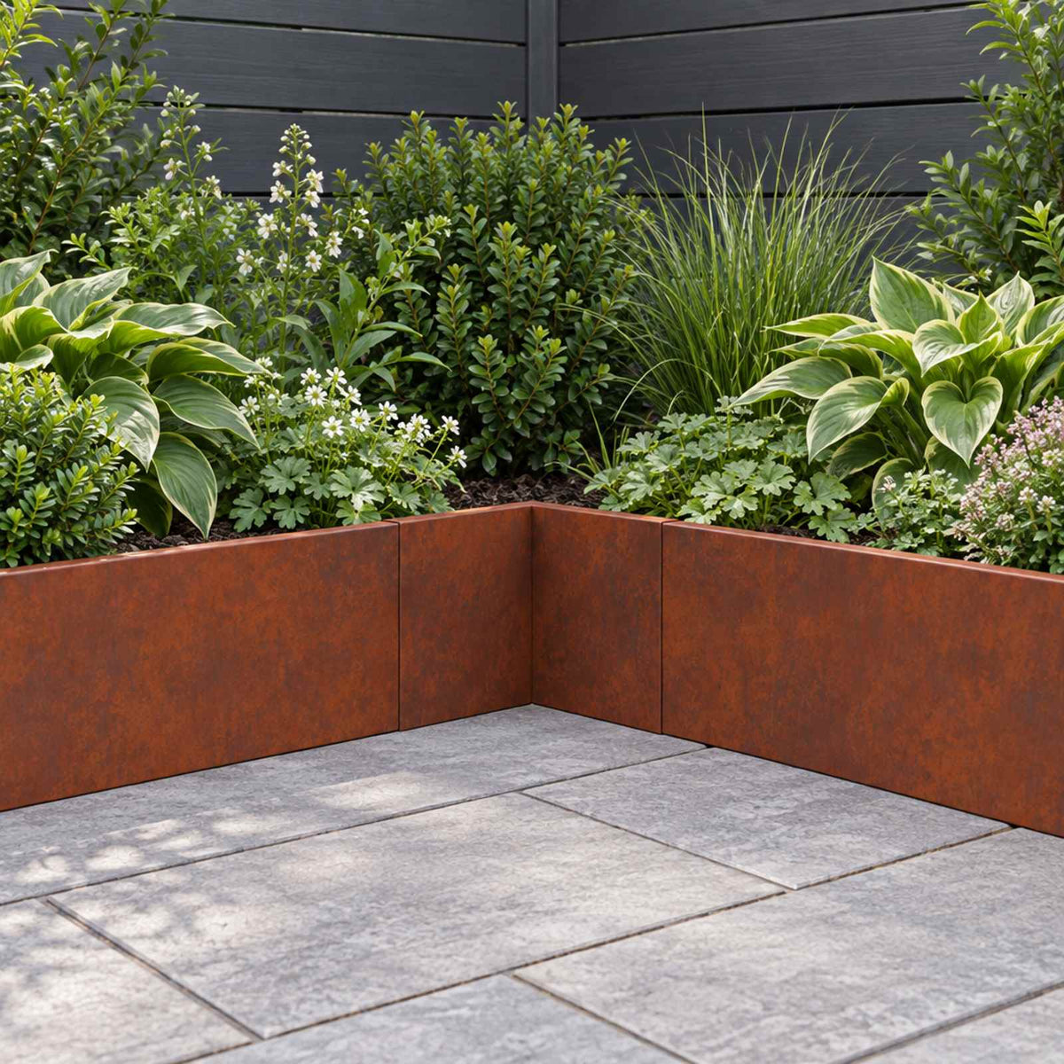 Retaining Wall Steel corner Weathering
