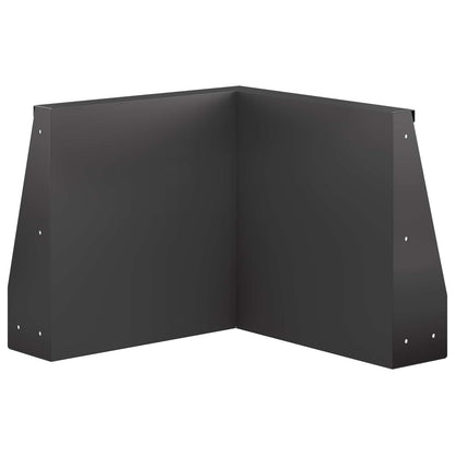 vidaXL Retaining Wall 50 x 50 x 40 cm Steel Black 5