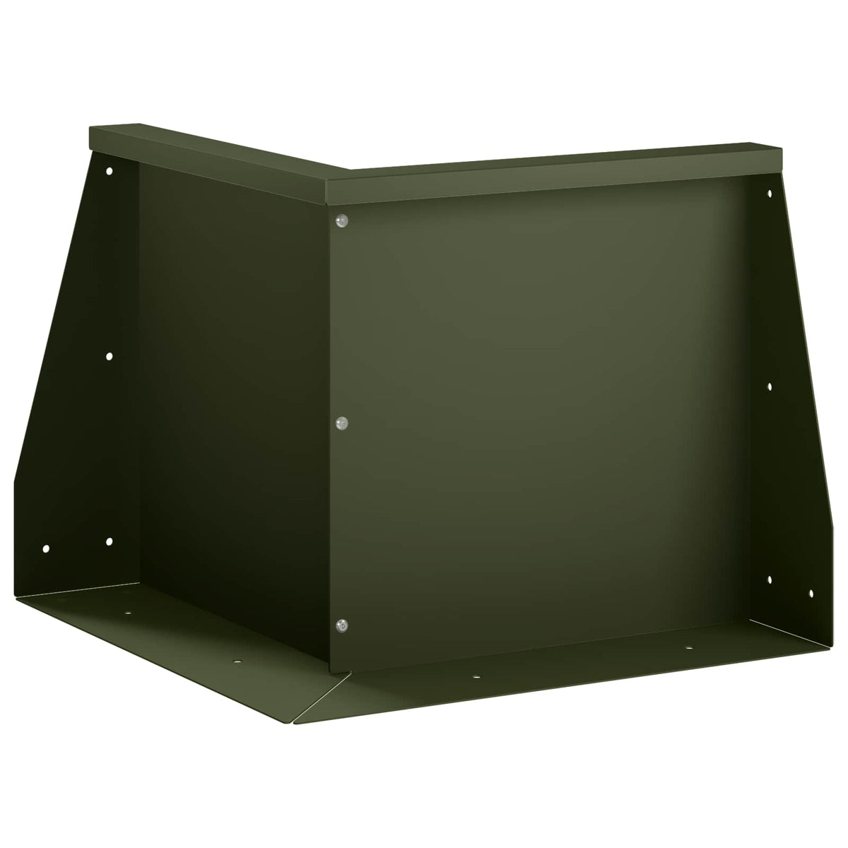 vidaXL Retaining Wall 50 x 50 x 40 cm Steel Olive Green 2