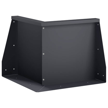 vidaXL Retaining Wall 50 x 50 x 50 cm Steel Anthracite 2