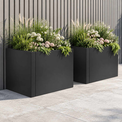 Retaining Wall Steel 50 x 50 x 50 cm 1 x 90°corner Black