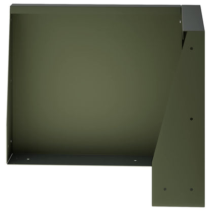 Retaining Wall Steel 50 x 50 x 30 cm 1 x 90°corner Olive green