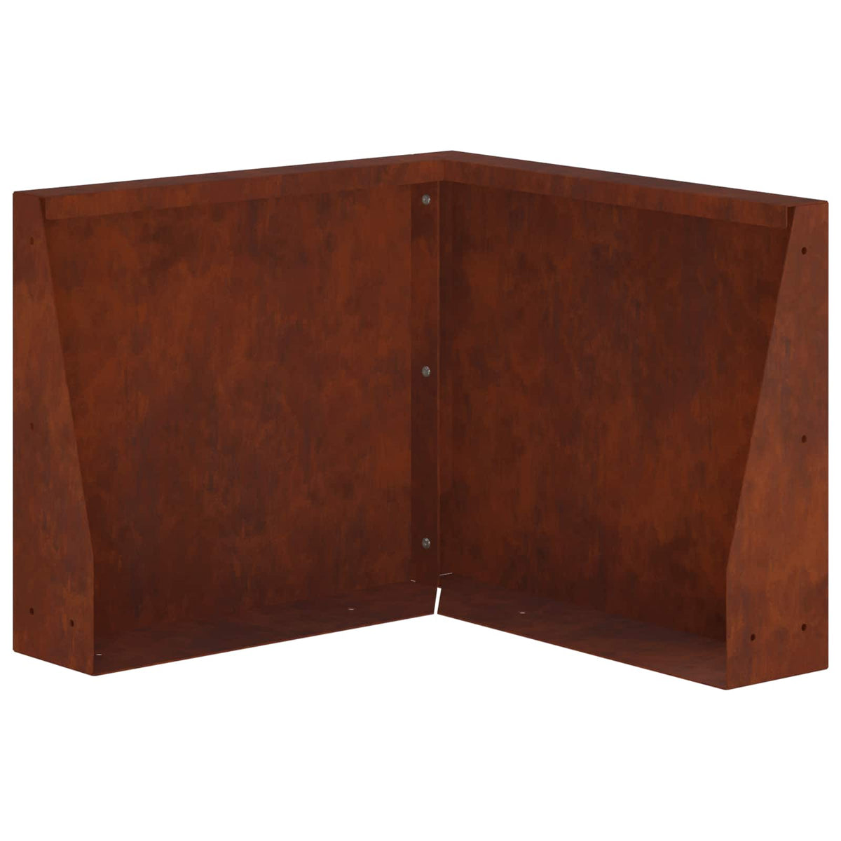 Retaining Wall Steel 50 x 50 x 30 cm 1 x 90°corner Weathering steel