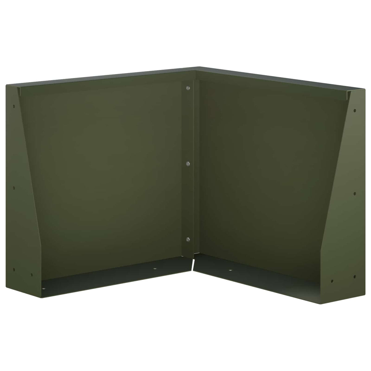 Retaining Wall Steel 50 x 50 x 40 cm 1 x 90°corner Olive green