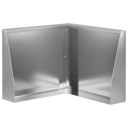Retaining Wall Steel 50 x 50 x 40 cm 1 x 90°corner Galvanised steel