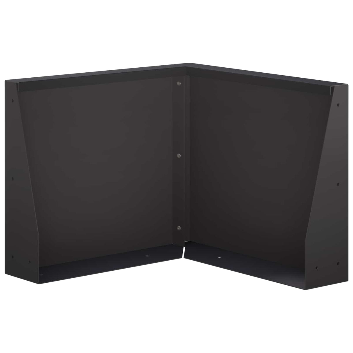 Retaining Wall Steel 50 x 50 x 50 cm 1 x 90°corner Black