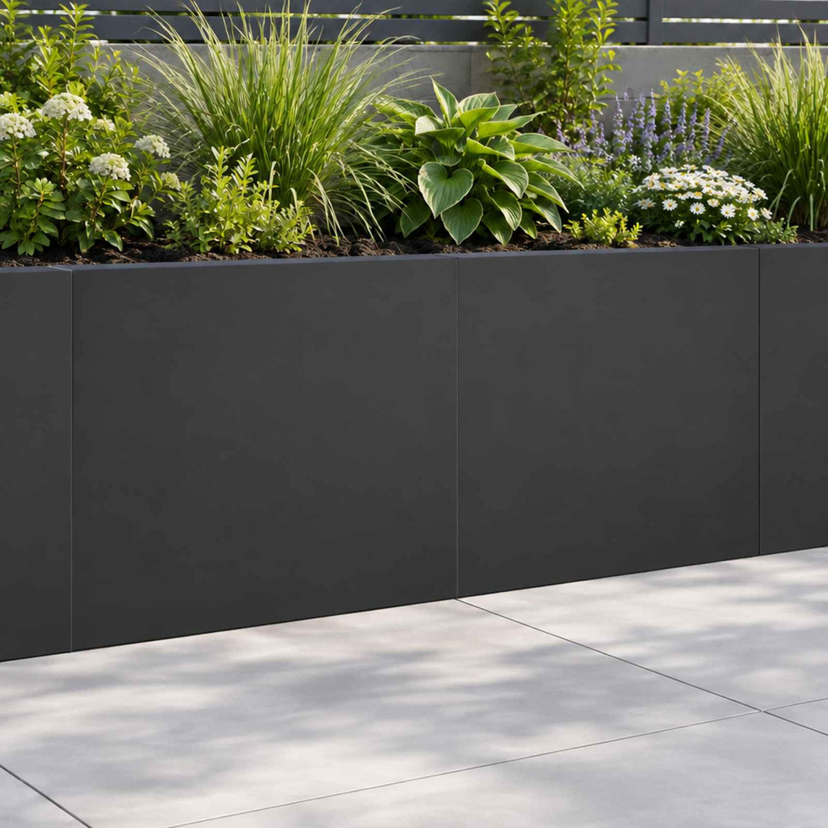 vidaXL Retaining Wall 2 pcs 40 x 12 x 40 cm Steel Black 1