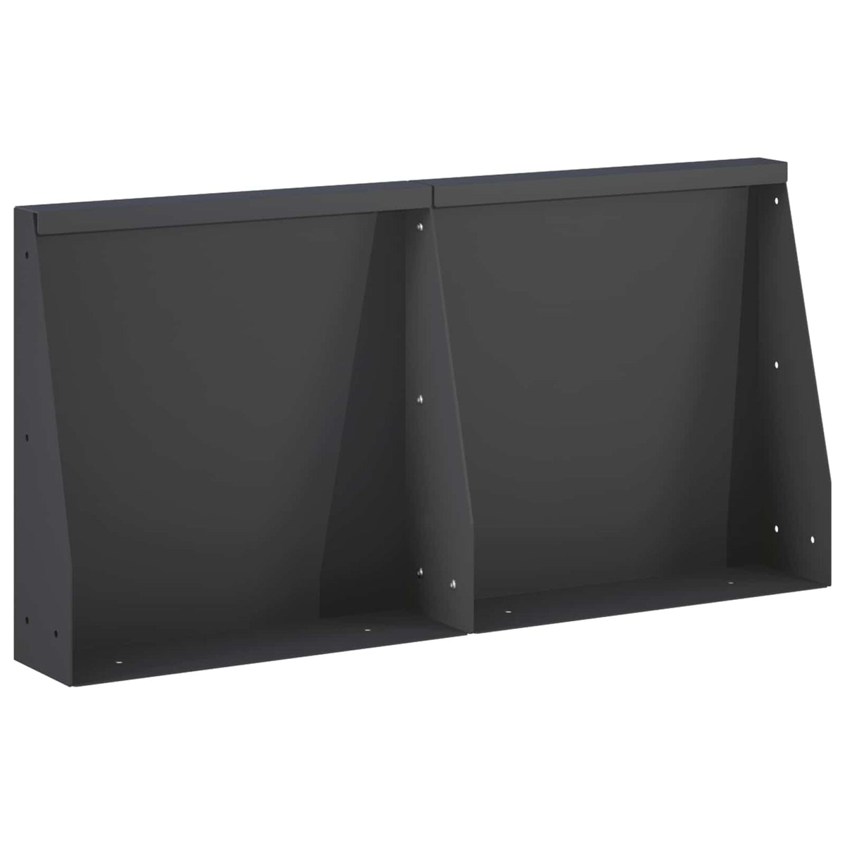 vidaXL Retaining Wall 2 pcs 40 x 12 x 40 cm Steel Black 2