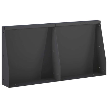 vidaXL Retaining Wall 2 pcs 40 x 12 x 40 cm Steel Black 2