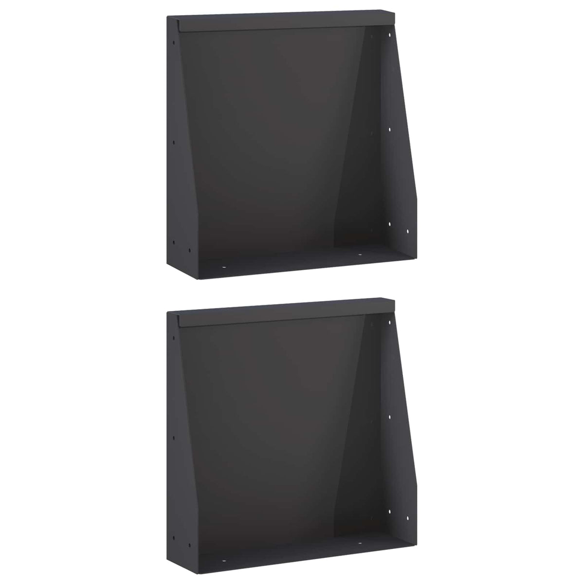 vidaXL Retaining Wall 2 pcs 40 x 12 x 40 cm Steel Black 3