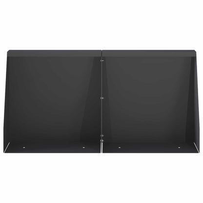 vidaXL Retaining Wall 2 pcs 40 x 12 x 40 cm Steel Black 4