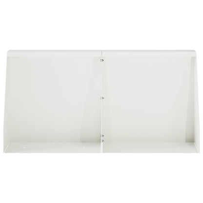 vidaXL Retaining Wall 2 pcs 40 x 12 x 40 cm Steel White 4
