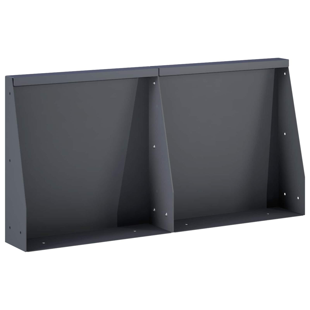 vidaXL Retaining Wall 2 pcs 40 x 12 x 40 cm Steel Anthracite 2