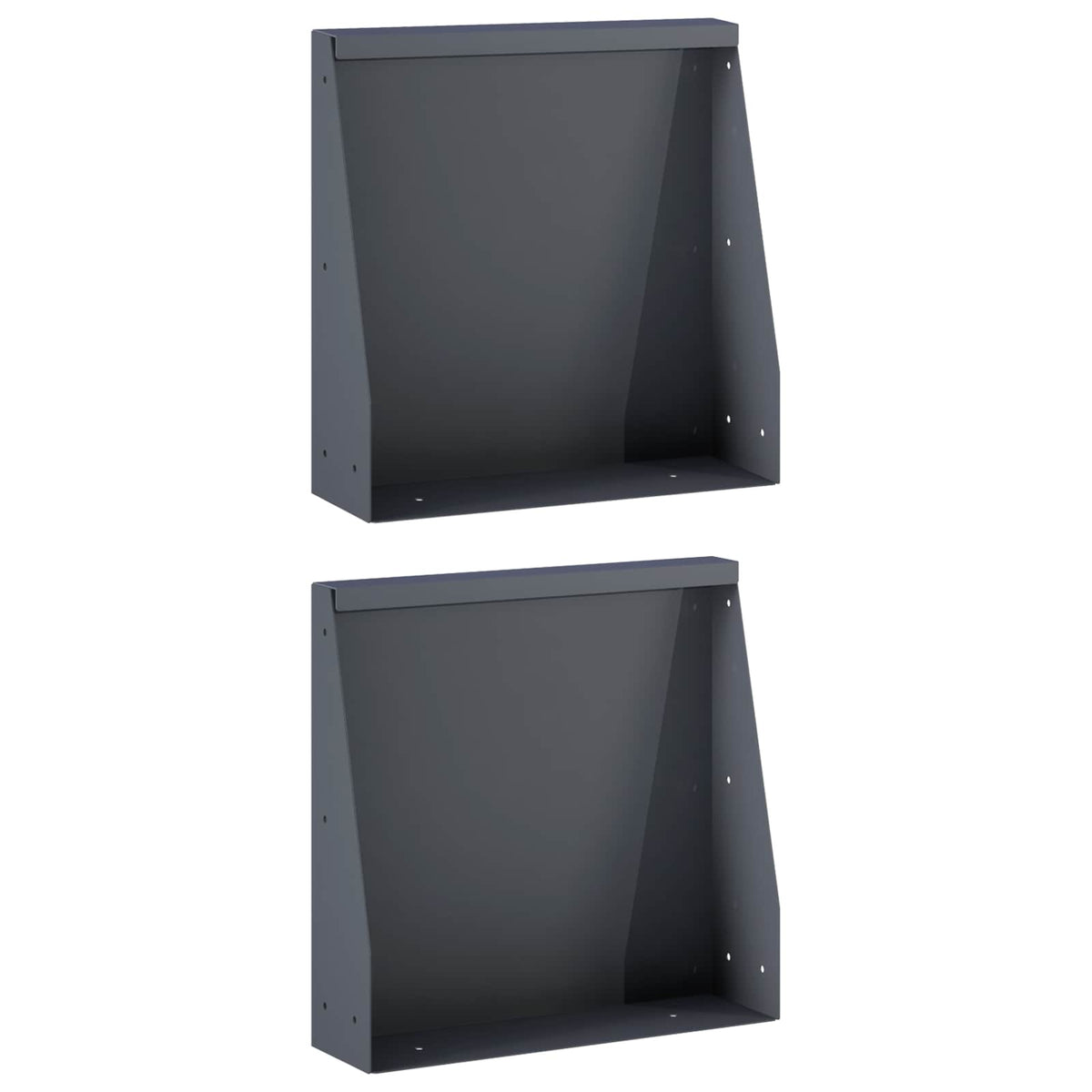vidaXL Retaining Wall 2 pcs 40 x 12 x 40 cm Steel Anthracite 3