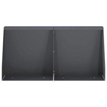 vidaXL Retaining Wall 2 pcs 40 x 12 x 40 cm Steel Anthracite 4
