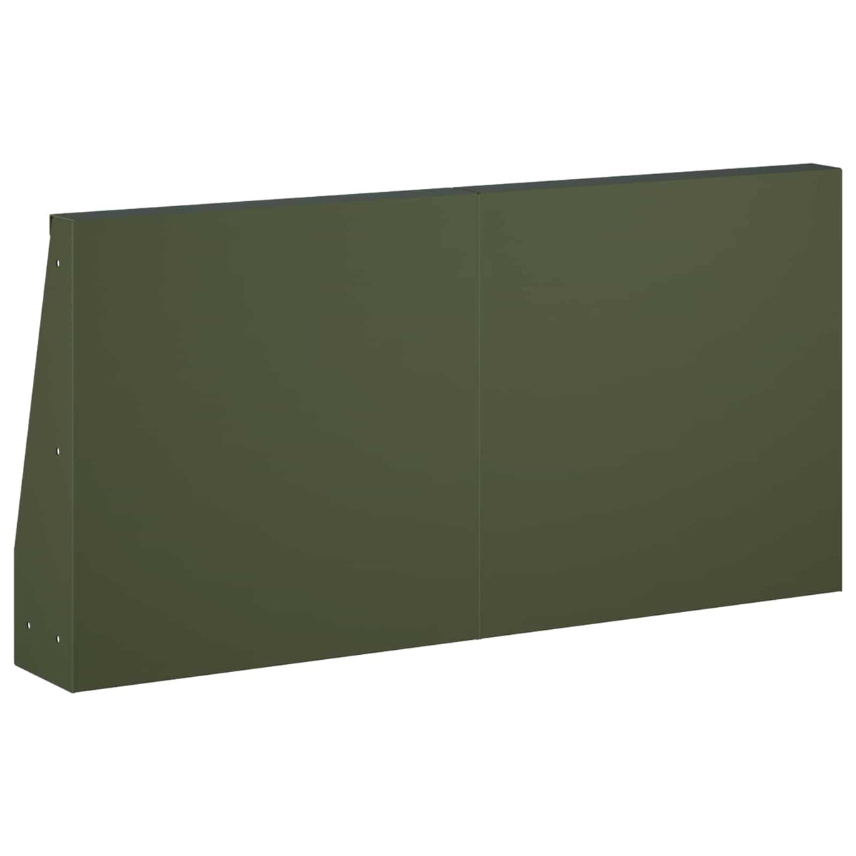 vidaXL Retaining Wall 2 pcs 40 x 12 x 40 cm Steel Olive Green 6