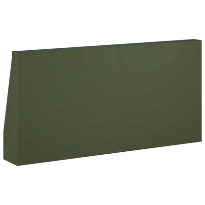 vidaXL Retaining Wall 2 pcs 40 x 12 x 40 cm Steel Olive Green 6