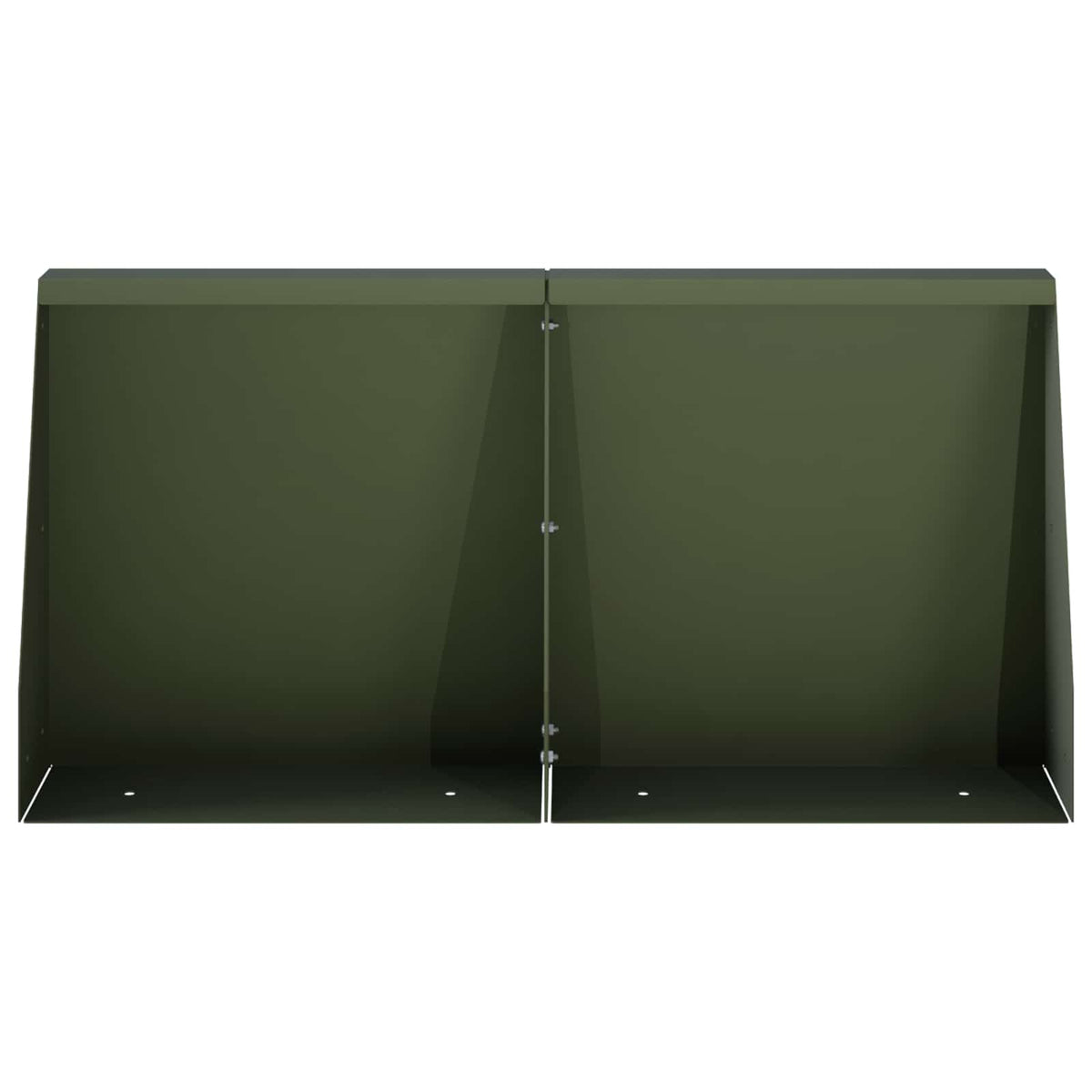 vidaXL Retaining Wall 2 pcs 40 x 12 x 40 cm Steel Olive Green 4