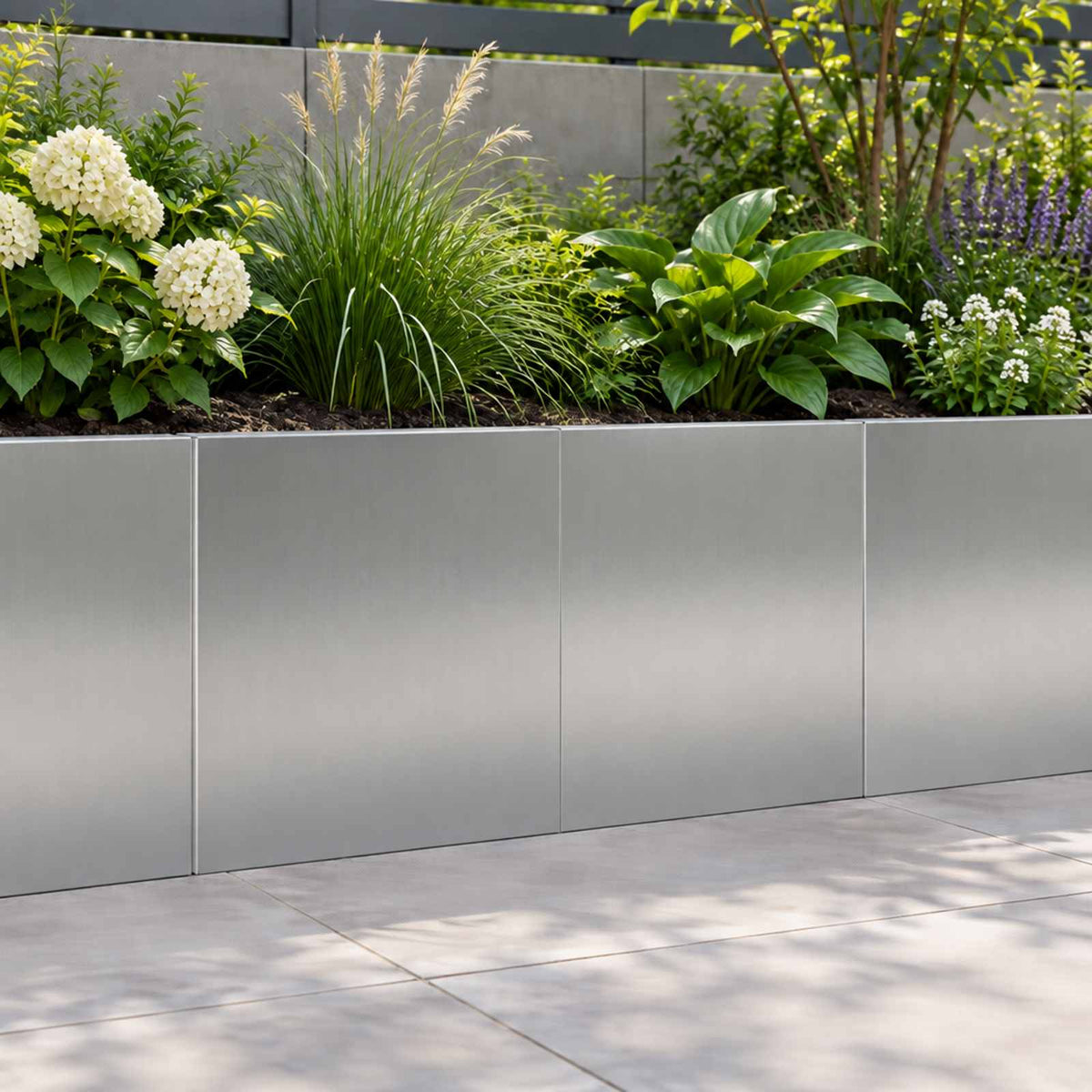 vidaXL Retaining Wall 2 pcs 40 x 12 x 40 cm Galvanised Steel Silver 1