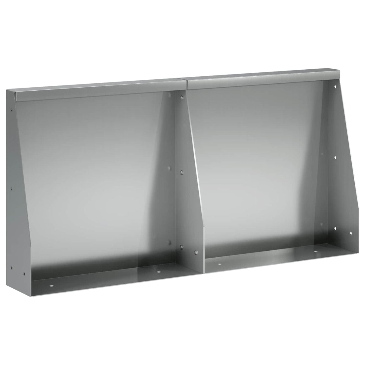 vidaXL Retaining Wall 2 pcs 40 x 12 x 40 cm Galvanised Steel Silver 2