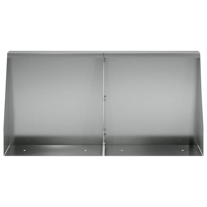 vidaXL Retaining Wall 2 pcs 40 x 12 x 40 cm Galvanised Steel Silver 4