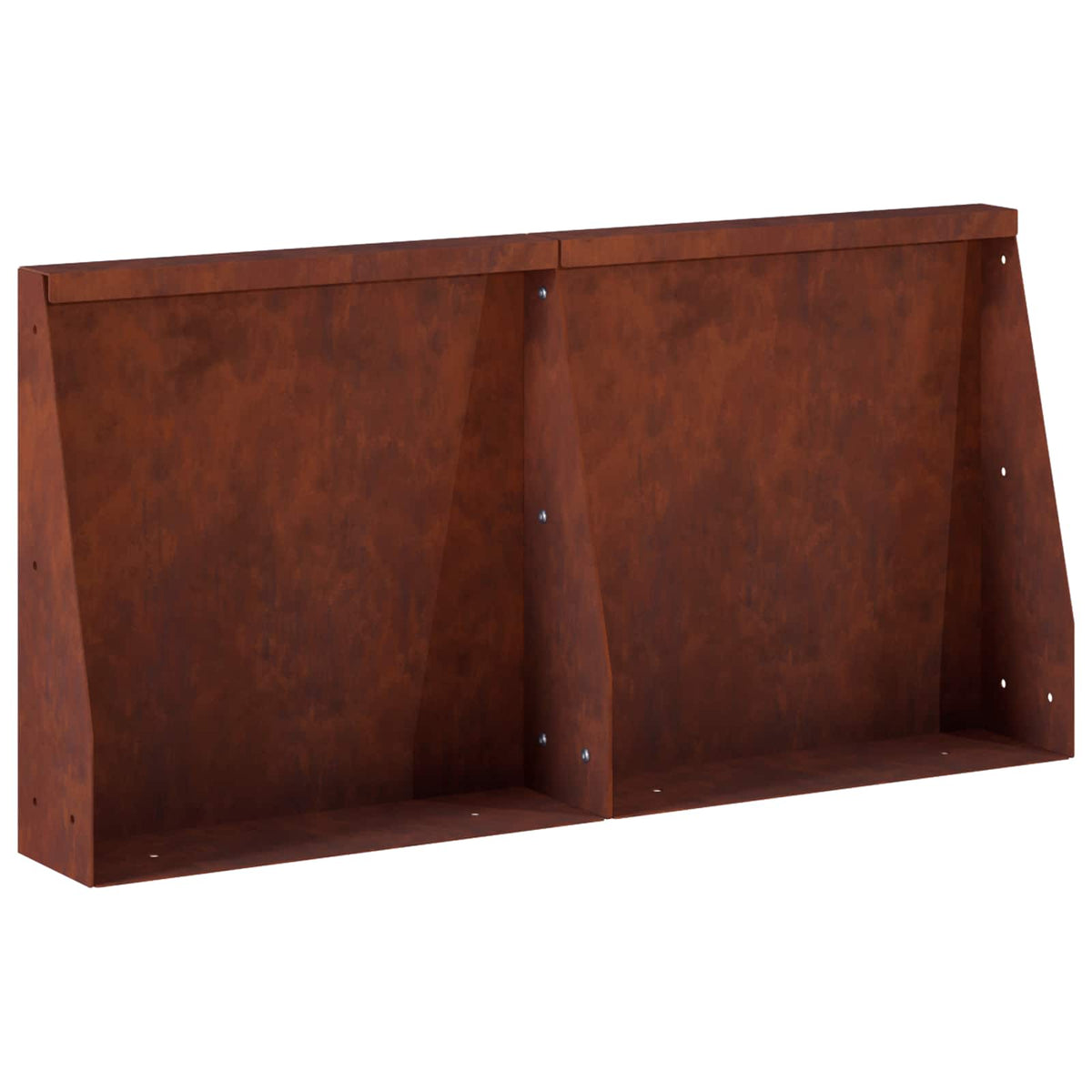 vidaXL Retaining Wall 2 pcs 40 x 12 x 40 cm Weathering Steel Rusty 2