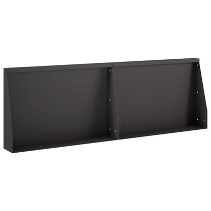 vidaXL Retaining Wall 2 pcs 60 x 12 x 30 cm Steel Black 2