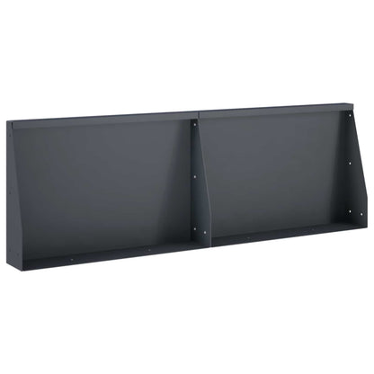 Retaining Wall 60 x 12 x 30 cm Steel Height 30 cm 2 Width 60 cm Anthracite