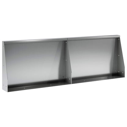 vidaXL Retaining Wall 2 pcs 60 x 12 x 30 cm Galvanised Steel Silver 2