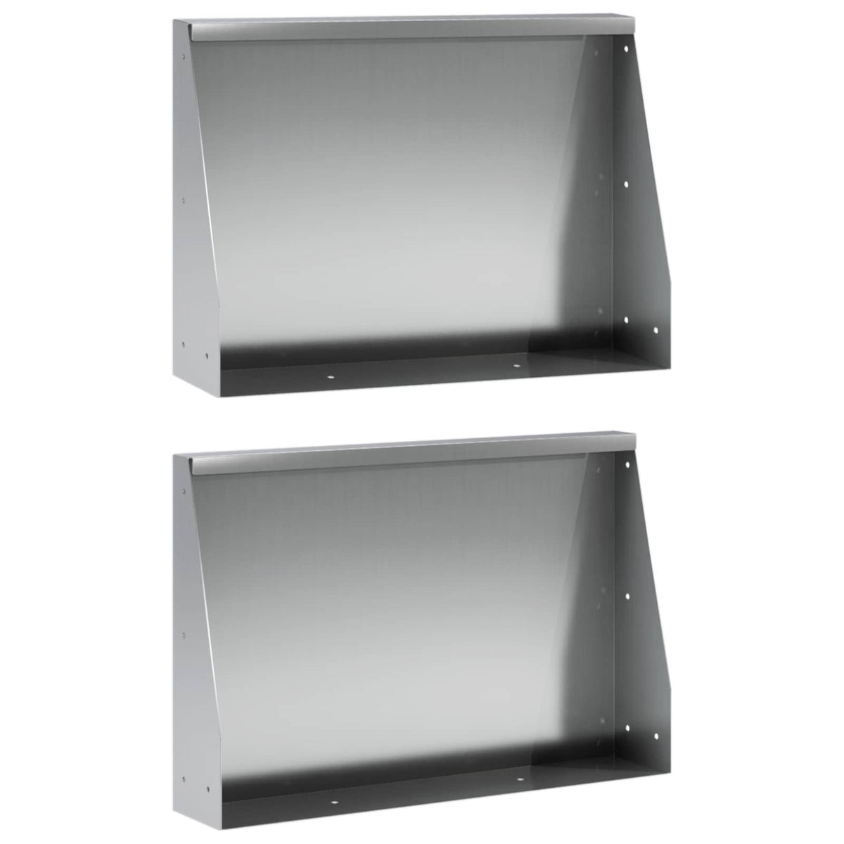 vidaXL Retaining Wall 2 pcs 60 x 12 x 30 cm Galvanised Steel Silver 3