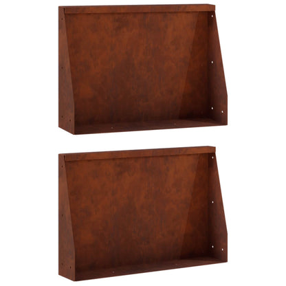 Retaining Wall 60 x 12 x 30 cm Steel Height 30 cm 2 Width 60 cm Weathering steel