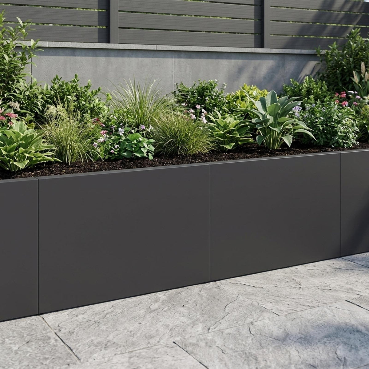 Retaining Wall Steel Black