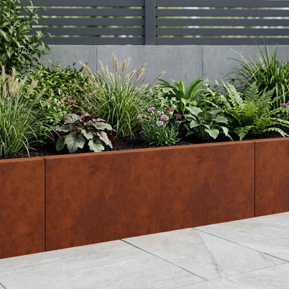 Retaining Wall 60 x 12 x 30 cm Steel Height 30 cm 2 Width 60 cm Weathering steel