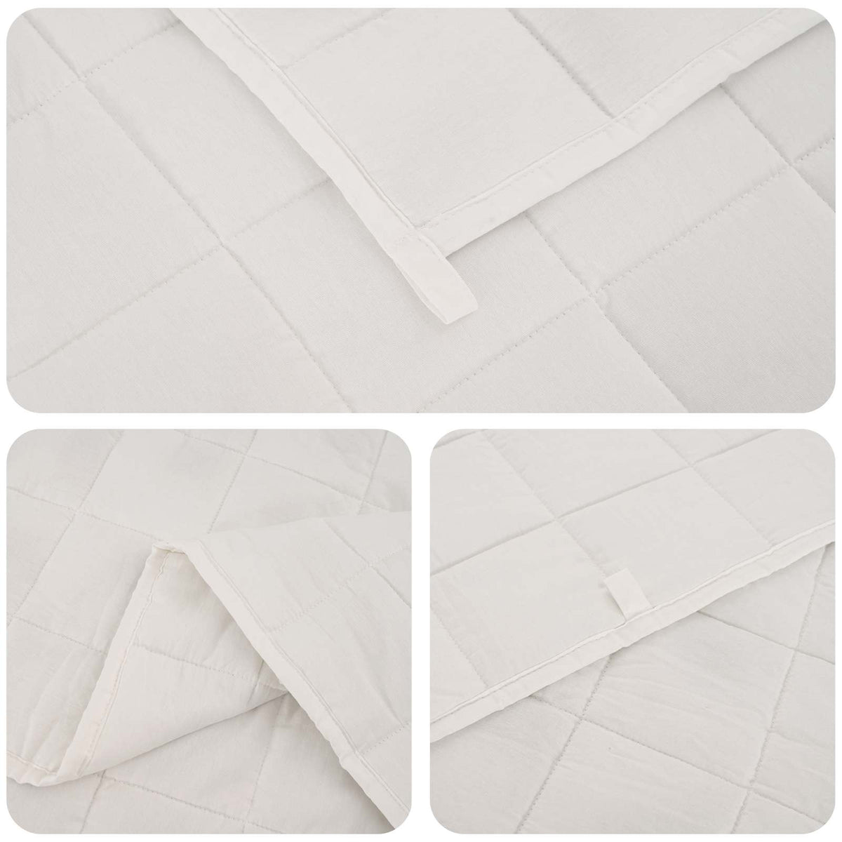 vidaXL Weighted Blanket White 122 x 183 cm 9 kg 100% Cotton 205T 5