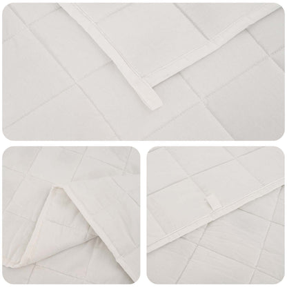 vidaXL Weighted Blanket White 140 x 200 cm 10 kg 100% Cotton 205T 5