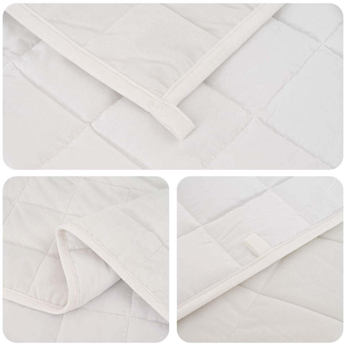 vidaXL Weighted Blanket White 152 x 203 cm 11 kg 100% Cotton 205T 5