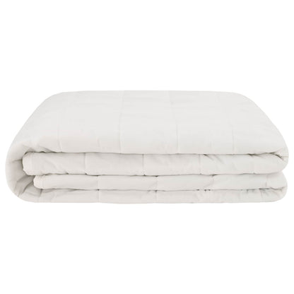 vidaXL Weighted Blanket White 200 x 230 cm 9 kg 100% Cotton 205T 4