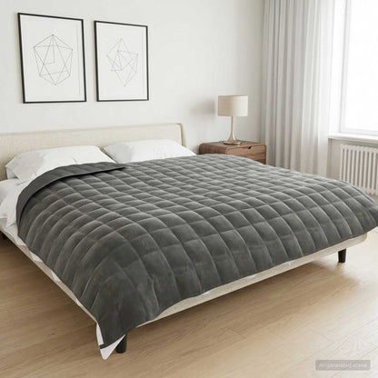 vidaXL Weighted Blanket Anthracite 200 x 230 cm 9 kg 100% Cotton 205T 1