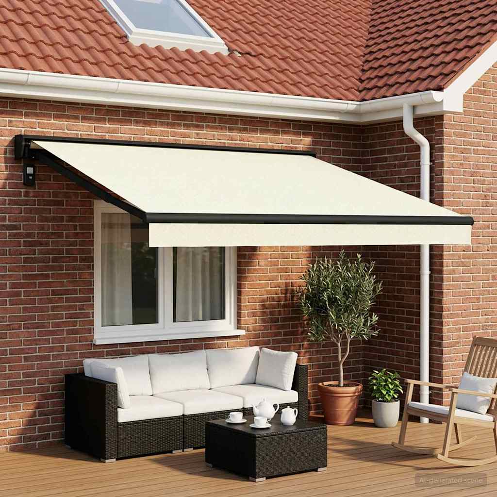 vidaXL Awning Replacement Fabric Cream 450 x 300 cm Polyester 1