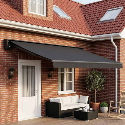 vidaXL Awning Replacement Fabric Anthracite 400 x 300 cm Polyester 1